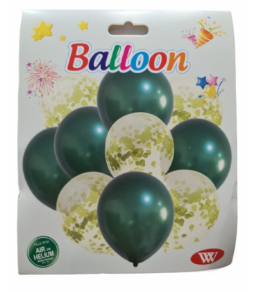 Sada barevných balónků - 10ks  Barevné provedení: zelené